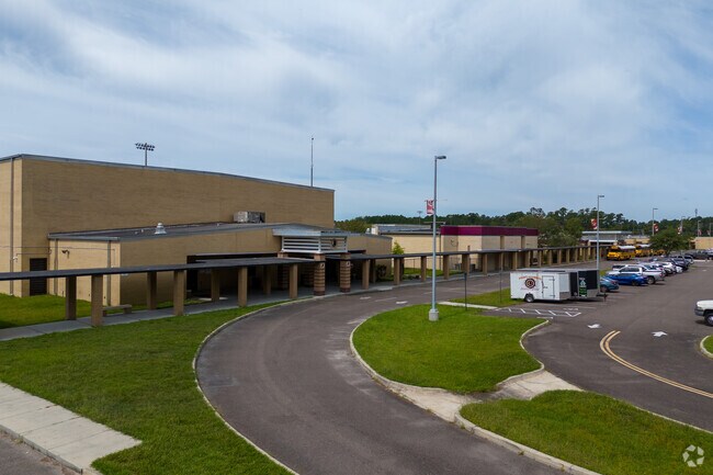 The entrance of the West Nassau County High School in Jacksonville.