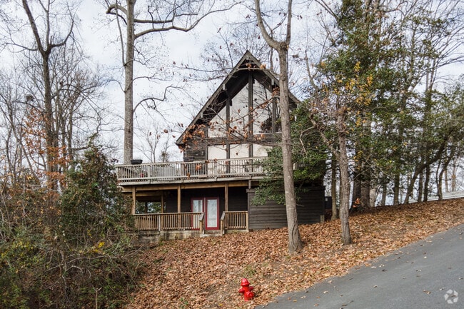 Houses with A-frame roofs add to the charm of Lusby.