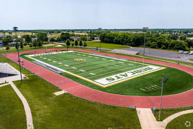 Leavenworth County locals support the home team at Basehor-Linwood High School stadium.