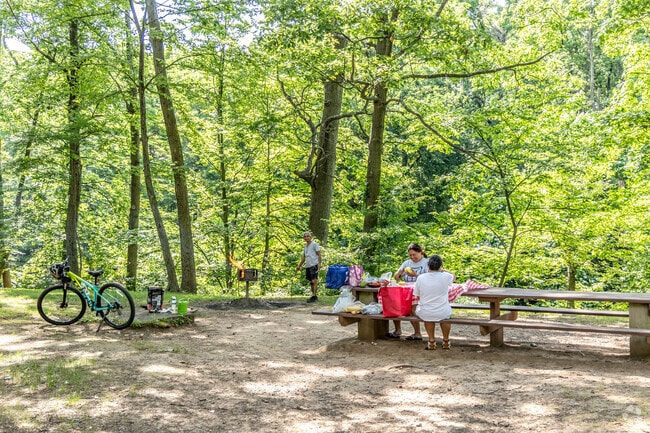 Picnic by the greenery at Rahway River Park is as good as they come.