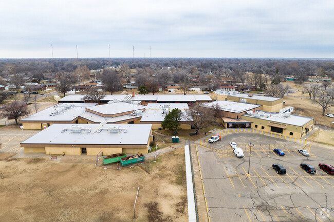 Here is an aerial view of Cloud Elementary School.