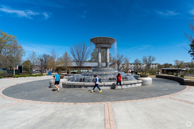 Cary Park in Downtown Cary has a large public fountain.