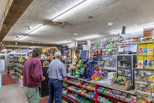 Lake Boone General Store offers just about everything you might need from small house items, to food, to lottery tickets.