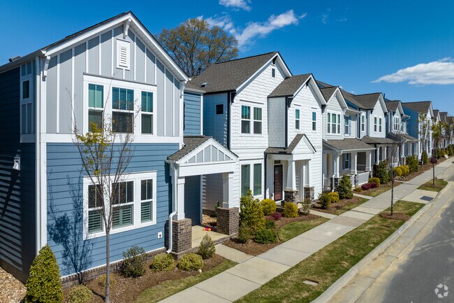 New traditional homes with sidewalks are popular in Pineville, NC.