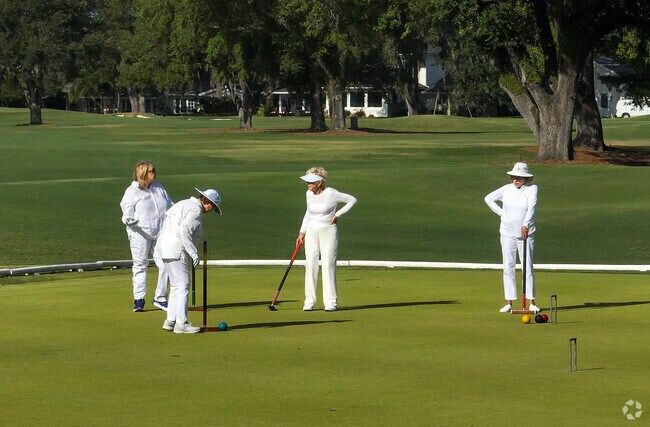 If golf isn't your thing, try a round of croquet in Rock Lake.