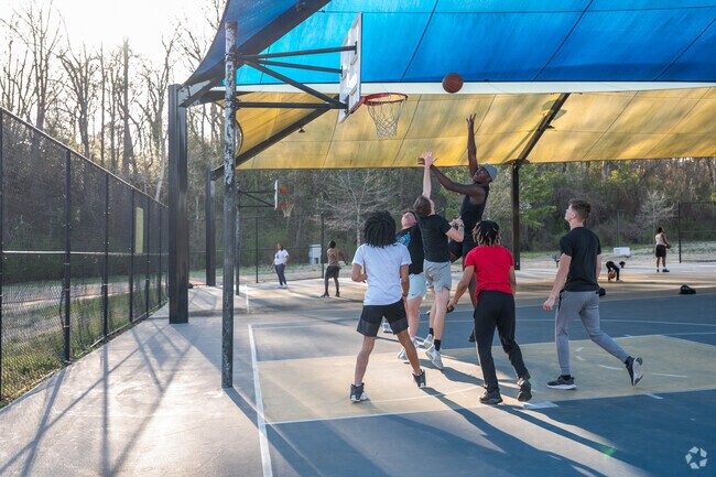 The talented basketball players from Bel Air practice their jumper at Gumtree Park.