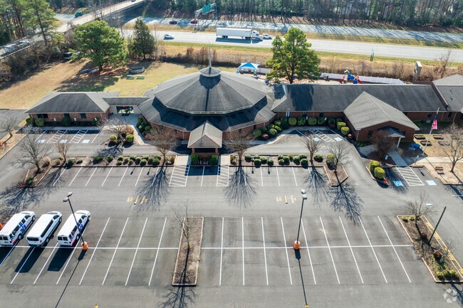 An aerial view of Atlee Christian Academy.