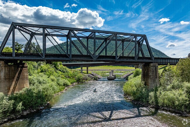 Milltown State Park in Missoula, Montana, offers scenic trails that wind through lush forests.