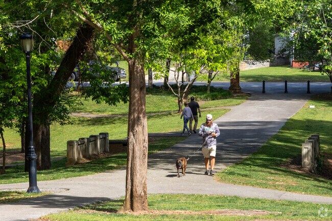 Dog lovers can walk along the miles of trails at Cleveland Park near Arcadia.