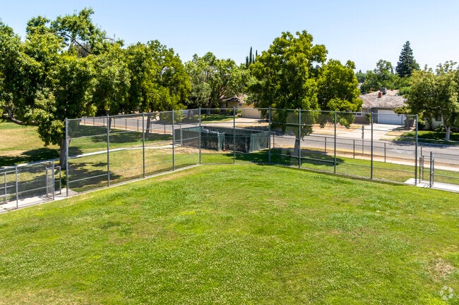 There is a baseball field at Holland Elementary School in Fresno.