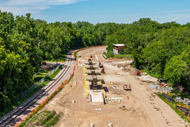 The new Southwest light rail project is currently under construction.
