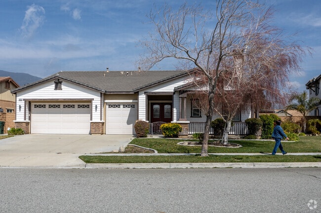A person walks through a newly built community in Citrus Heights.