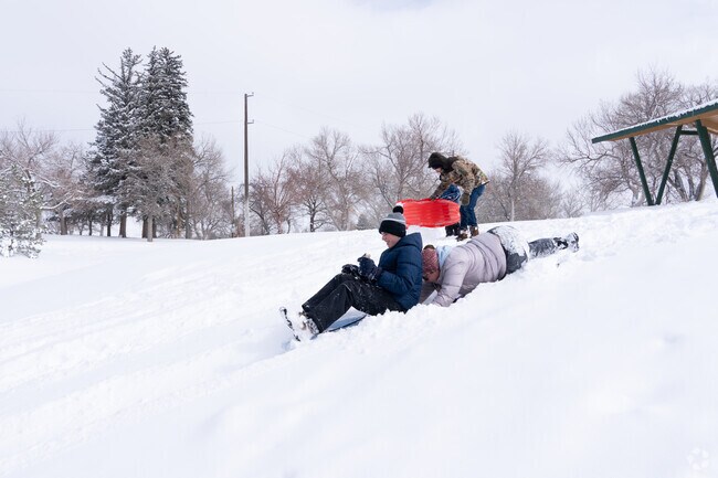 Sledding down the snowy hills of Washington Park is a winter favorite in Casper.