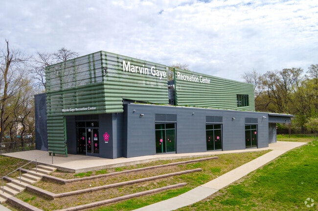 The Marvin Gaye Recreation Center provides East Corner residents with a place to work out.