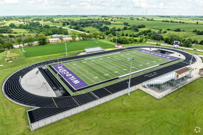 West Central High School's football stadium is also next door to the school.