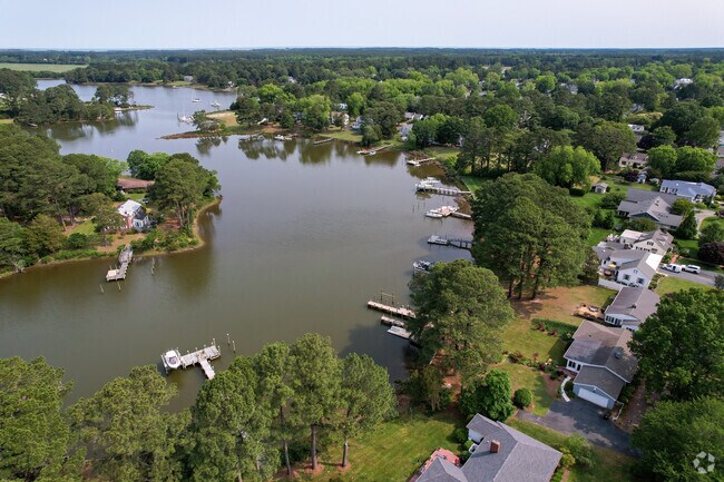 Waterfront homes line the shores in Onancock.