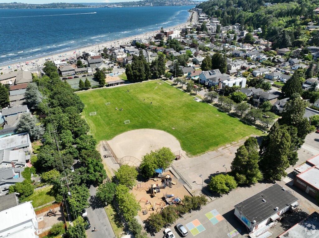 The playground at Alki Elementary School is open to students.