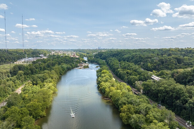 Penn Valley sits along the banks of the Schuylkill River.