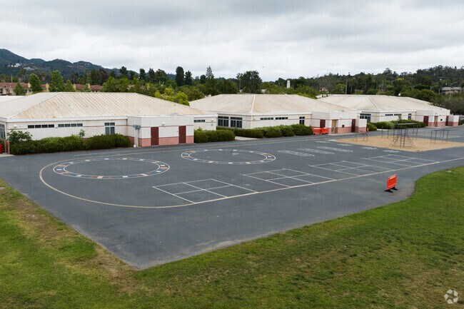 The expansive blacktop play area at Foothill Oak Elementary in Vista.