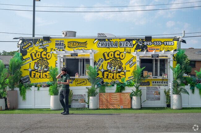 A favorite for Hillcrest locals is Loco Fries, a food truck known for its indulgent fries topped with fried plantains, grilled steak or chicken, and bold house-made sauces.