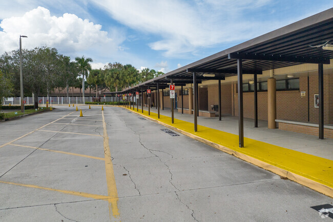Lely Elementary School in Naples has designated pick-up and drop-off areas.
