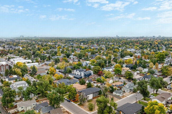 A view from above reveals Cushing Park’s calm and inviting neighborhood.