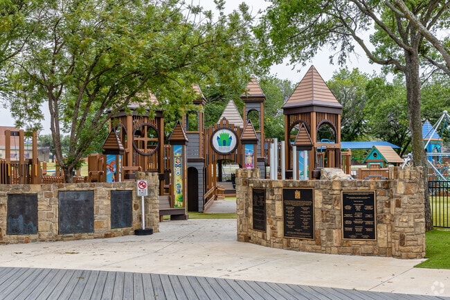 A stunning playground can be found in Highland Village at Unity Park.