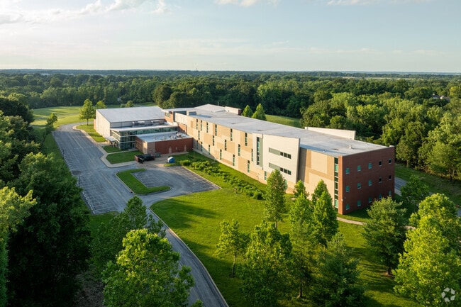 Hazelwood Central Middle School is tucked away from major road ways and homes.