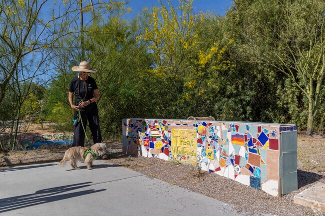 The Treat Walkway is the heart of Broadmoor-Broadway, paved and running north to south.
