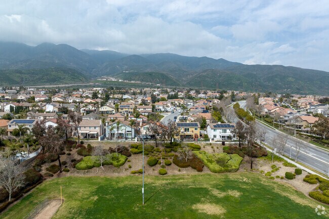 Baseball field at Hunter's Ridge Park aerial view.