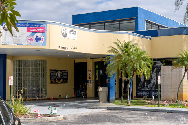 Andrews High School Main entrance.