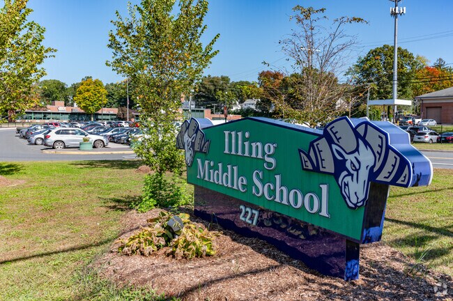 Illing Middle School neighbors the Manchester Police Station and is a few steps from the HS.