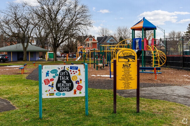 Skiddy Park sits in the SALT District of Near Westside, a hub for art and community events.