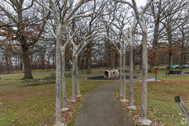 Outside play area for children at the Peoria Zoo in West Bluff.