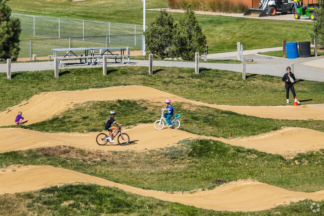 Twin Silo Park has an epic built-in BMX track, perfect for your next big race.