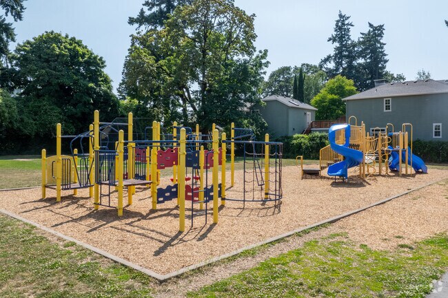 Kids can play on the playground at Llewellyn Elementary School on SE 14th Ave in Portland.