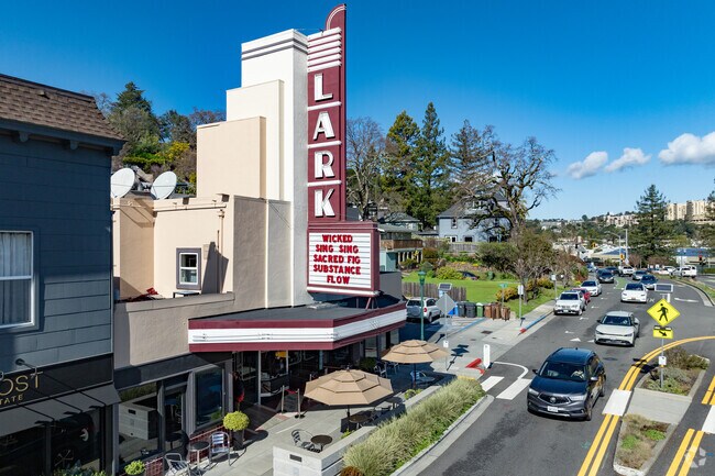 The Lark Theatre in downtown Larkspur offers current movies to watch in Riviera Circle.