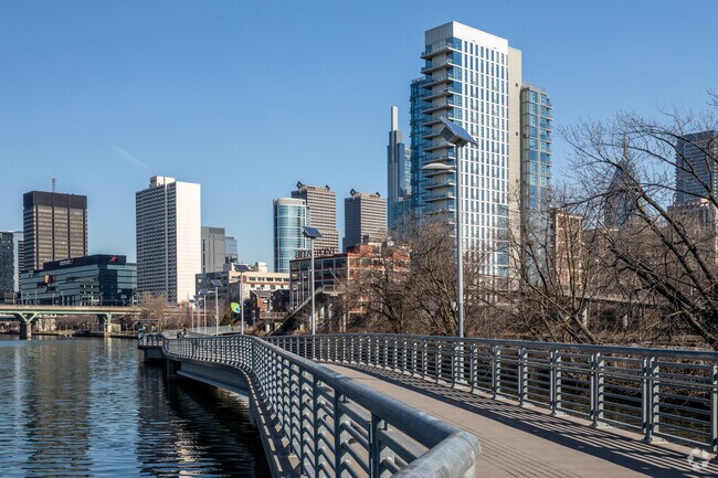 Fitler Square's Schuylkill River Park allows easy access to the Schuylkill River Trail.