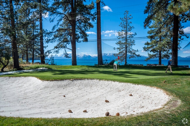 Glenbrook is home to its own private golf course, with the 18th hole right on the water.