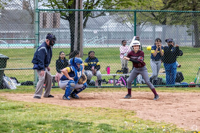 Kids in East Hartford play softball at local parks and school fields throughout the season.