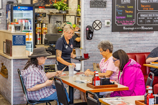 The Breakfast Station near Oak Village at Sugarmill Woods, is a favorite stop for lunch.