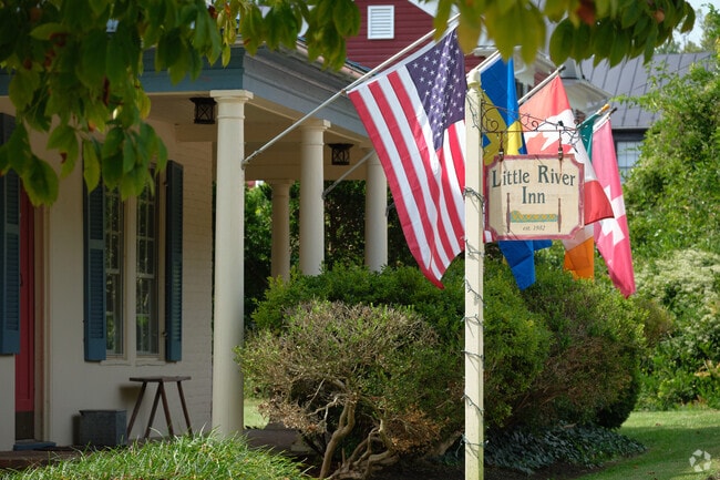 The Little River Inn is a bed-and-breakfast in a retrofitted 19th-century mill.