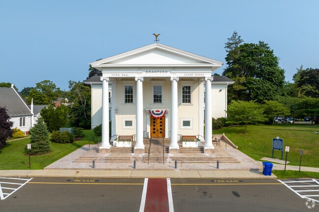 Branford's town hall building is a relic of the neighborhood's history.