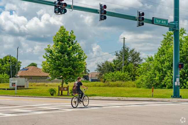 Sawgrass Lakes students can easily commute to school by bicycle.