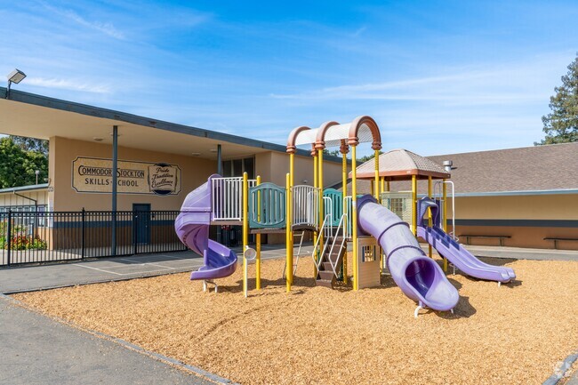 Commodore Stockton Skills School serves students in the Country Club community.