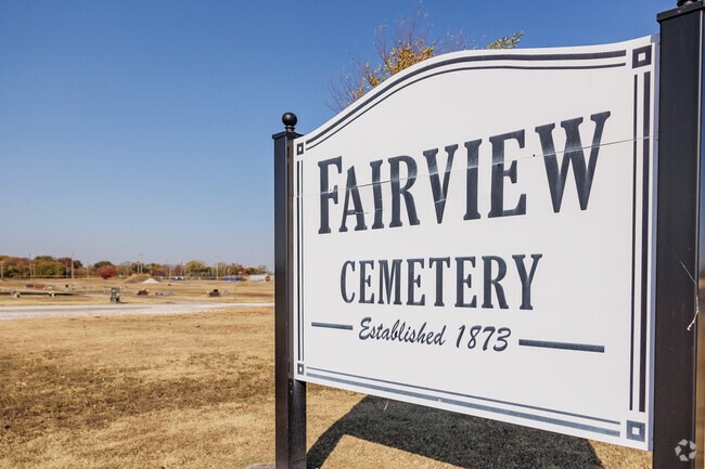 The Fairview neighborhood draws its name from the adjacent Fairview Cemetery.