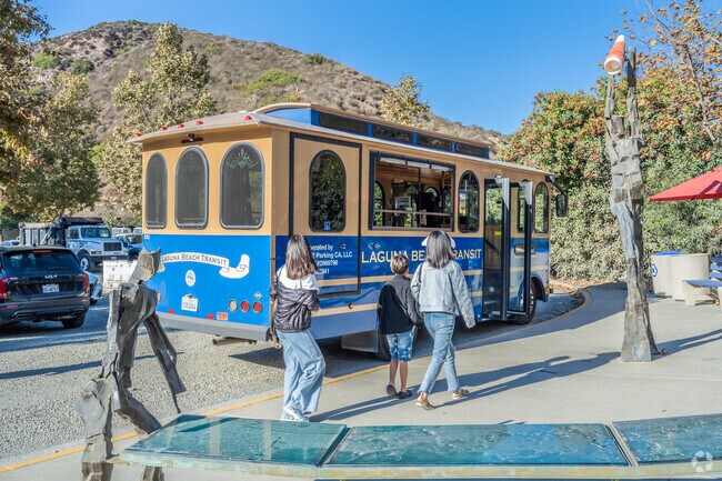 When parking is sparse in downtown, parking and shuttles are available along Laguna Canyon Road.