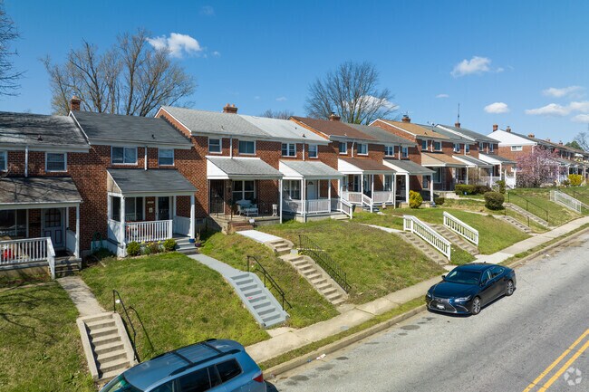 The neighborhood of Beechfield is very walkable, with sidewalks lining almost on every street.