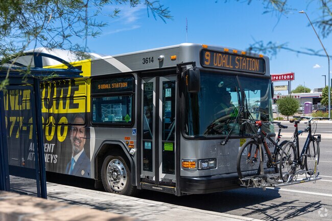 Sun Tran bus routes run often throughout the main streets bordering Barrio Anita.