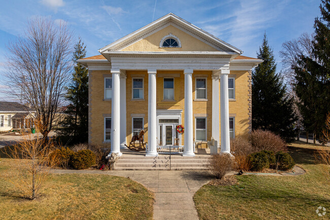 This Greek Revival home is a great example of the many different styles of historic homes in New Castle.